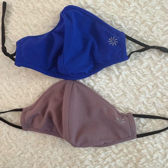 Athleta Blue and Purple Face Masks Set of 2 medical dental healthcare mask - Picture 1 of 5